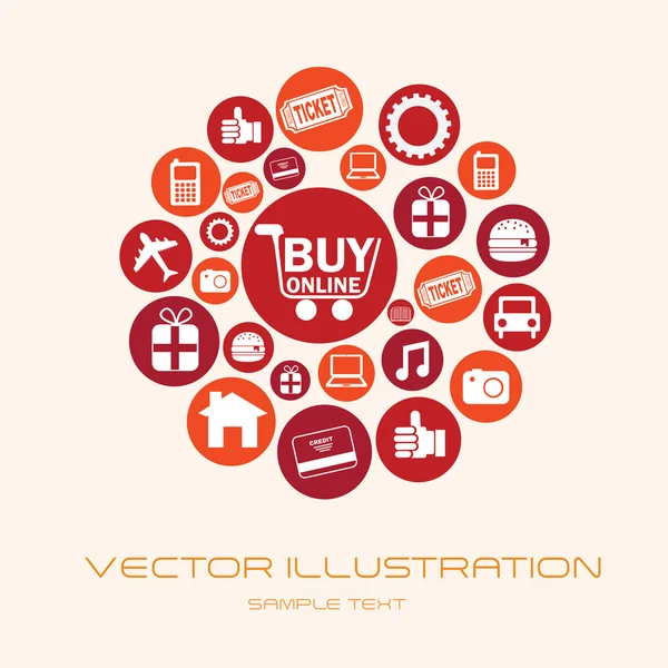 Vásárlás tervezése — Stock Vector