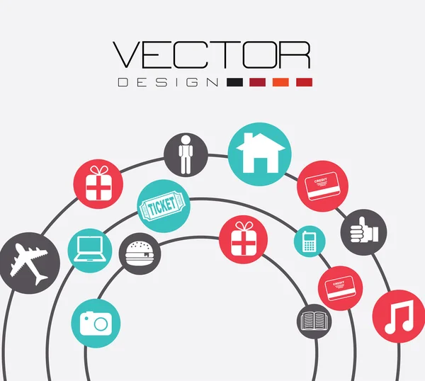 Design dei social media — Vettoriale Stock