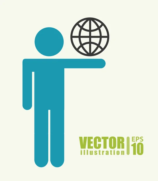 Design de ícone humano — Vetor de Stock