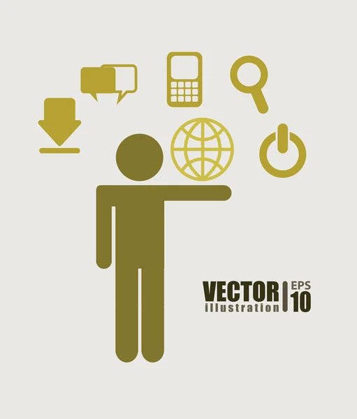 Design dei social media — Vettoriale Stock