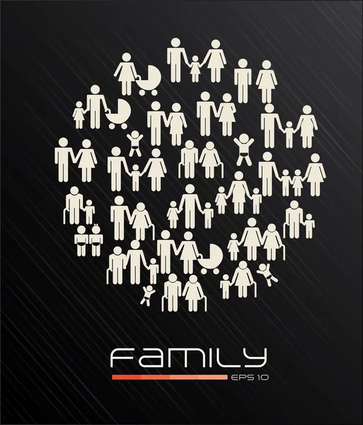 Familiendesign — Stockvektor