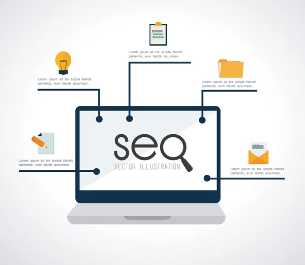 Diseño SEO — Vector de stock