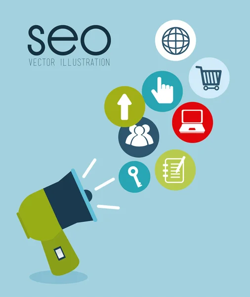 Diseño SEO — Vector de stock