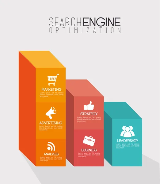 การออกแบบ SEO — ภาพเวกเตอร์สต็อก