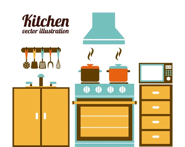 Kitchen design — Stock Vector