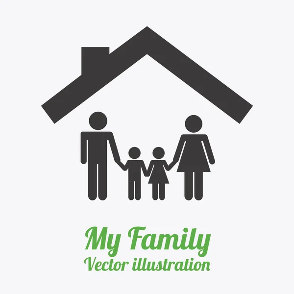 Desenho da família — Vetor de Stock