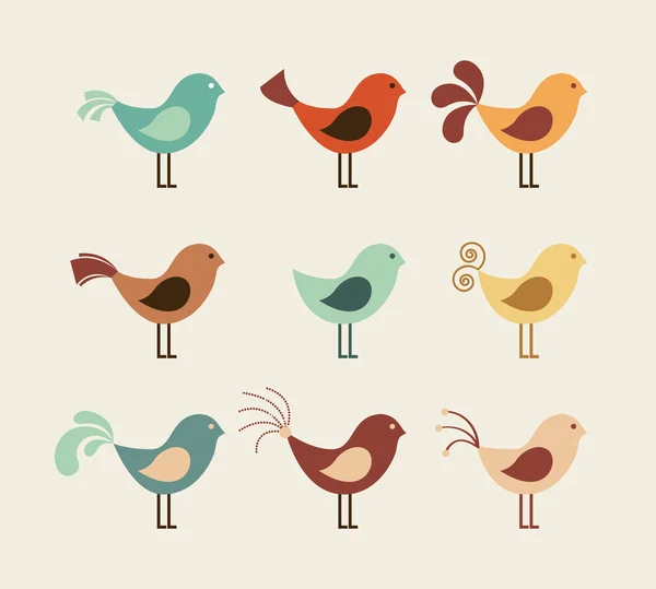 Diseño de aves — Vector de stock