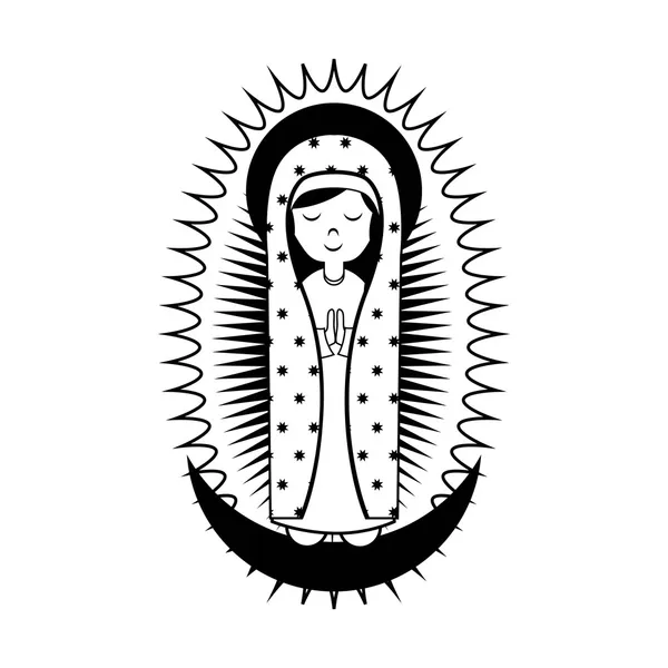 Desenho sagrado Maria — Vetor de Stock