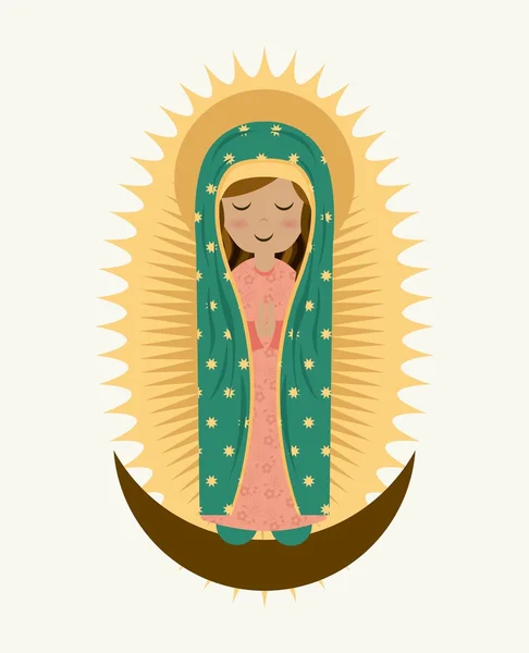 Desenho sagrado Maria —  Vetores de Stock