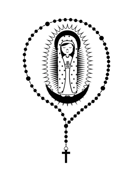 Desenho sagrado Maria — Vetor de Stock