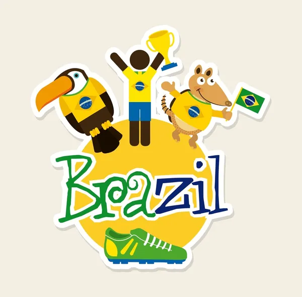 Brazílie design — Stockový vektor