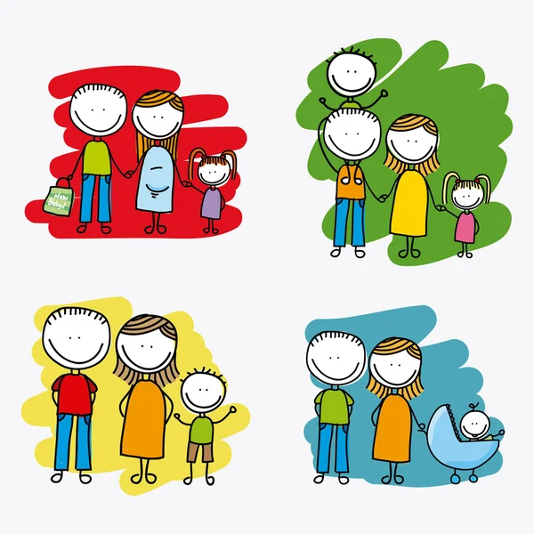 Familie ontwerp — Stockvector