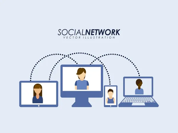 Соціальна мережа дизайн — стоковий вектор