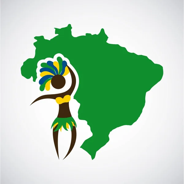 Brazilië ontwerp — Stockvector