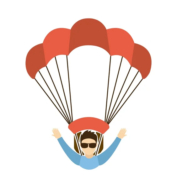 Paragliding design — Stock Vector