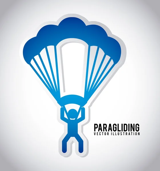 Paragliding ontwerp — Stockvector