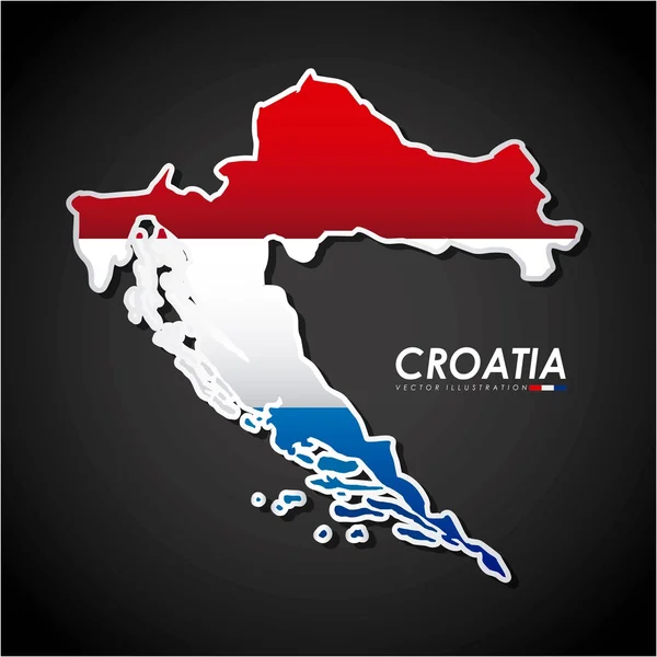 Projekt Chorwacja — Wektor stockowy