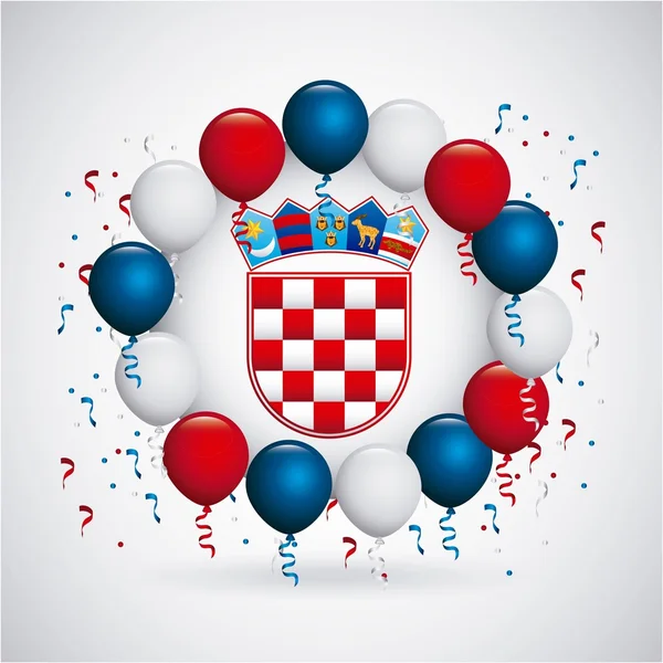 Croacia diseño — Archivo Imágenes Vectoriales