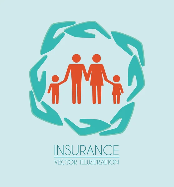 Diseño de seguros — Vector de stock
