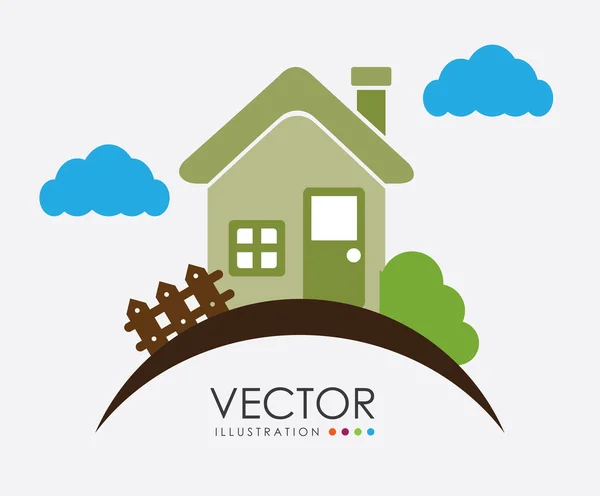 Diseño de casa — Vector de stock