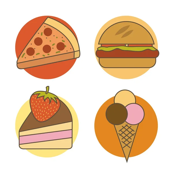 Diseño de alimentos — Vector de stock