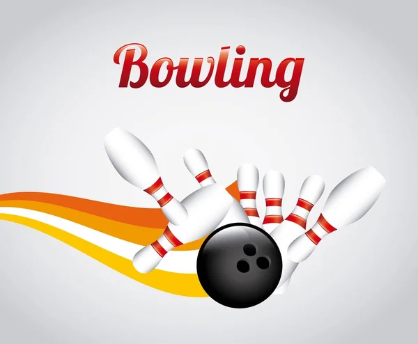 Bowling tasarım — Stok Vektör