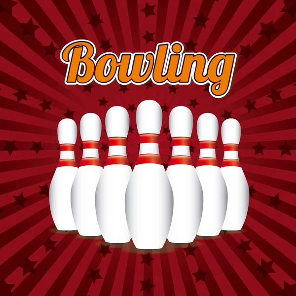 Bowling tasarım — Stok Vektör