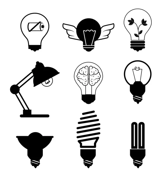 Лампочка дизайн — стоковый вектор