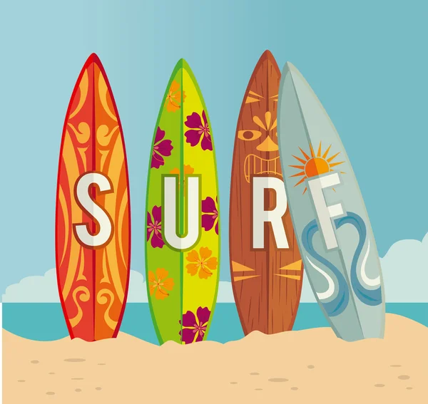 Design de Surf — Vetor de Stock