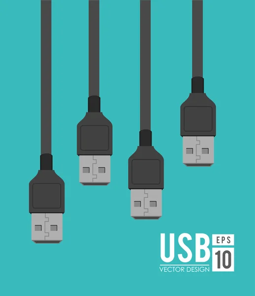 Design USB — Vettoriale Stock