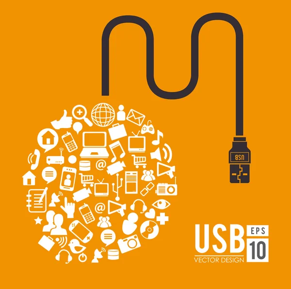 USB design — Stockový vektor