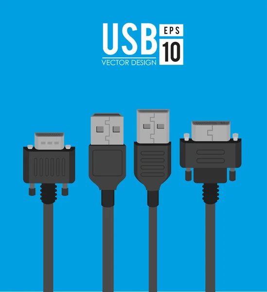 Diseño USB — Archivo Imágenes Vectoriales