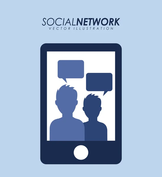 Sociaal netwerkontwerp — Stockvector