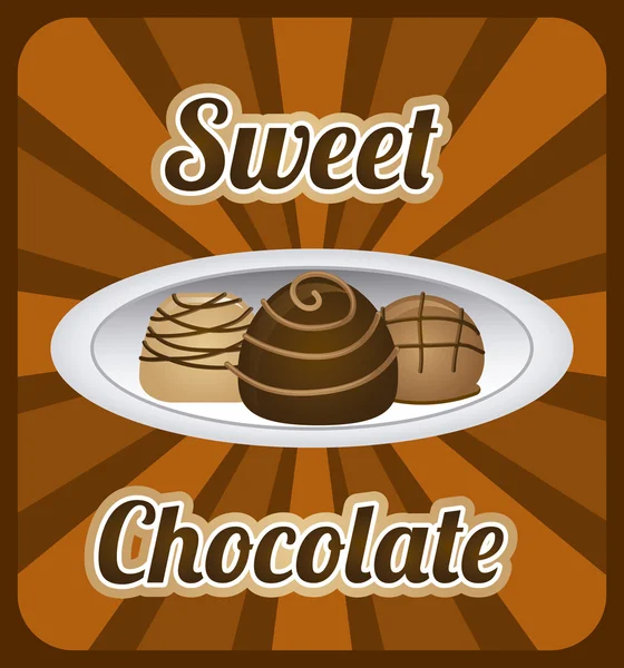 Chocolade ontwerp — Stockvector