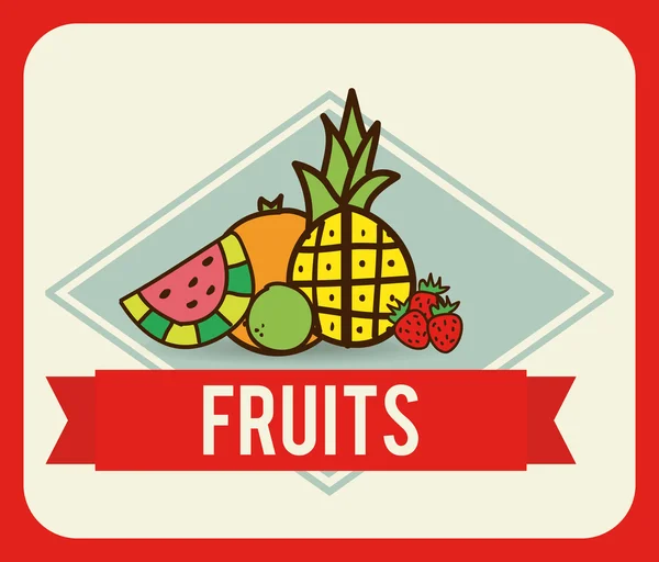 Diseño de frutas — Archivo Imágenes Vectoriales