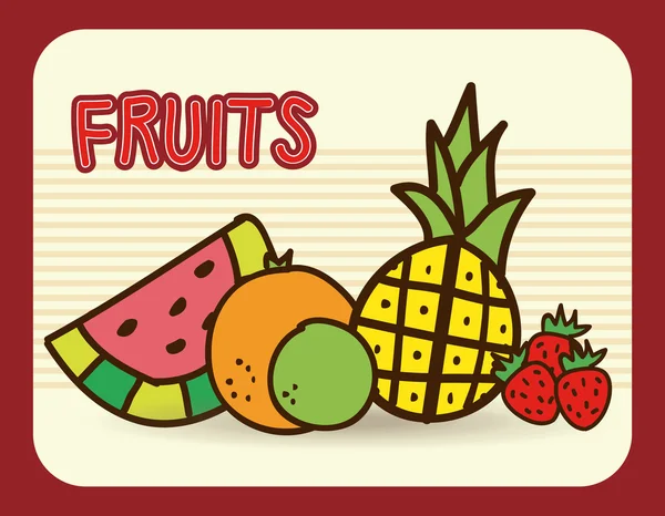 Diseño de frutas — Vector de stock