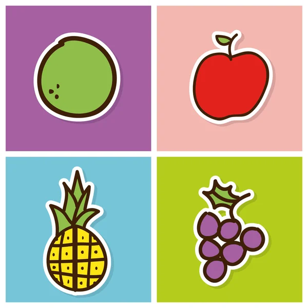 Diseño de frutas — Archivo Imágenes Vectoriales