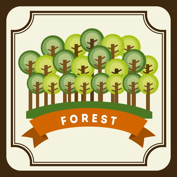 Projeto florestal — Vetor de Stock