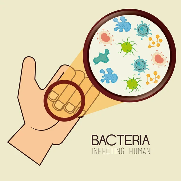 Bacteriën ontwerp — Stockvector