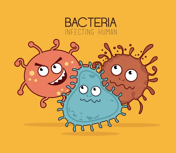 Desenho de bactérias — Vetor de Stock