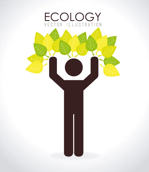 Desenho da ecologia — Vetor de Stock