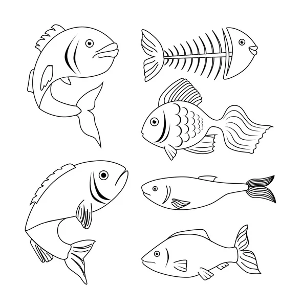 Diseño de peces — Vector de stock