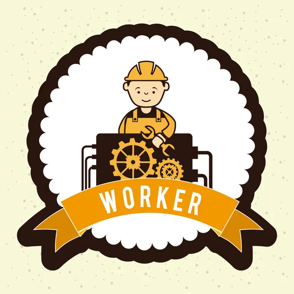 Diseño del trabajador — Vector de stock