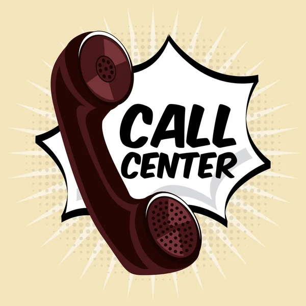 Call center design — Stock Vector