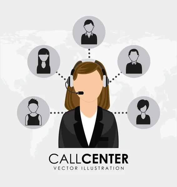 Call center design — Stock Vector