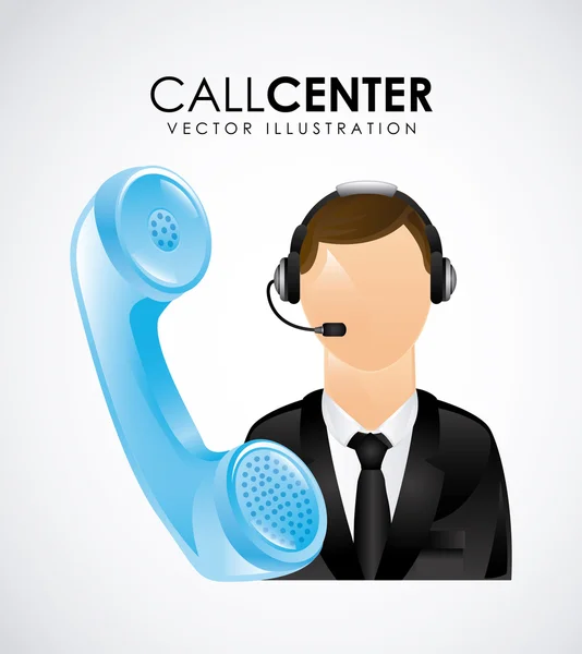 Call center design — Stock Vector