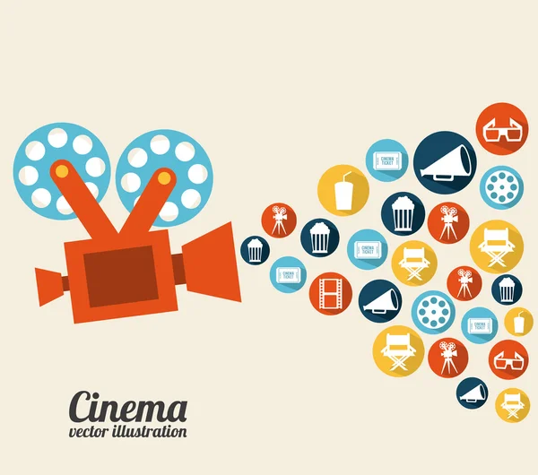 Diseño de cine — Vector de stock