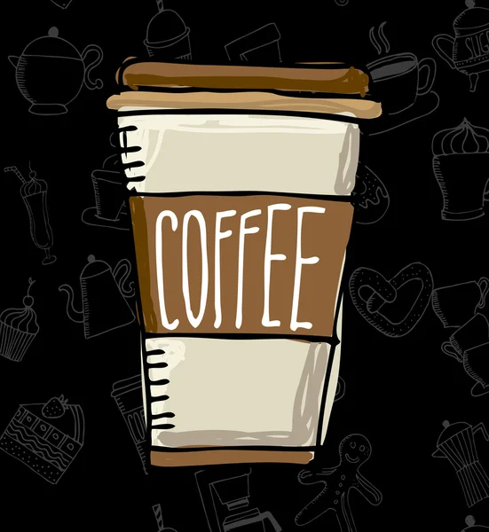 Diseño de café — Vector de stock