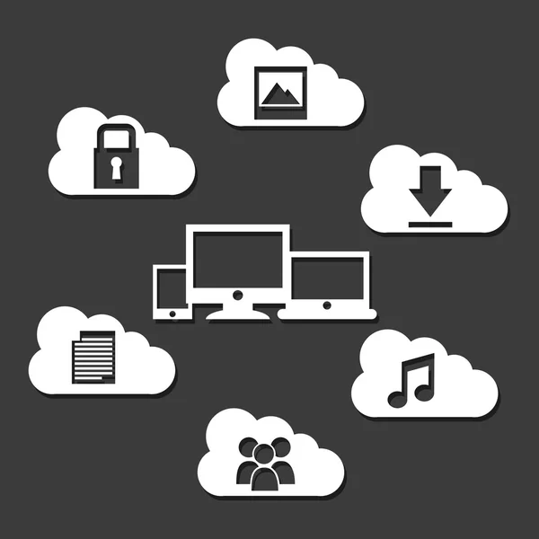 Cloud Computing — Stockvektor