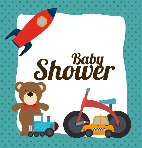 Diseño de ducha de bebé — Vector de stock